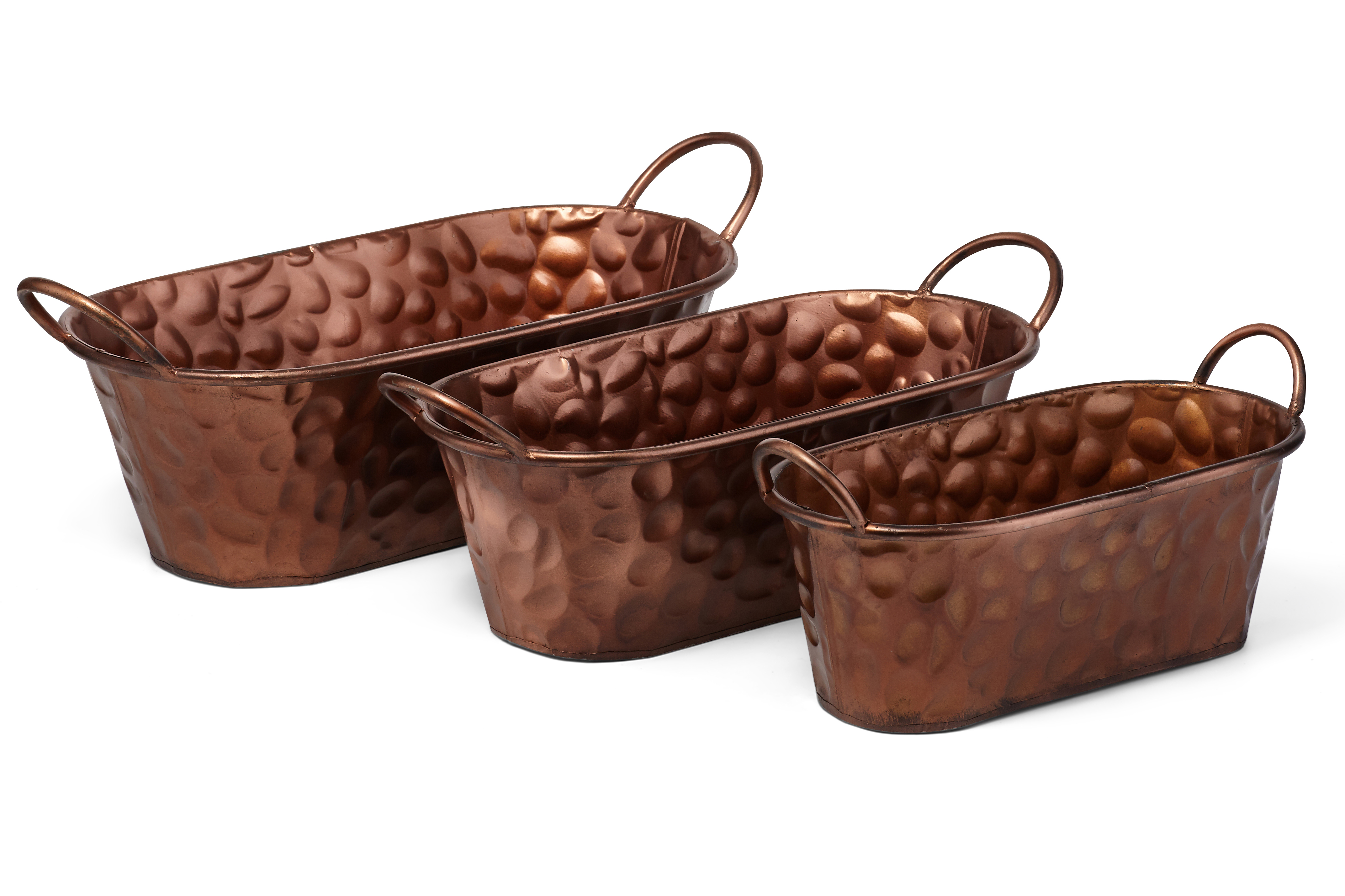 Cooper Copper Planters Set of 3