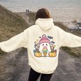 thumbnail image 5 of YDFCWXW Women's Halloween Sweatshirt Hoodie Ghost Long Sleeve Spooky Season Hoodie Sweatshirts Loose Fit Tops With Pockets (Beige, S), 5 of 5