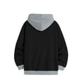 thumbnail image 3 of Tuphregyow Trendy Men's Printed Slouchy Hooded Sweatshirt with Drawstring and Long Sleeve Lightweight Black XXL, 3 of 3