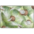 thumbnail image 4 of SKYSONIC 36x24in Tropical Coconuts Area Rug, Watercolor Palm Leaves Non-Slip Floor Carpet for Indoor Living Dining Room Bedroom, 4 of 7