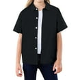 thumbnail image 4 of WOYY Toddler Boys Short Sleeve Casual Shirt Solid Color Button-Down Shirt, Sizes 3-13, 4 of 5
