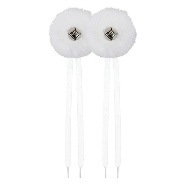 2 cordones para patines con cascabeles, 25 cm, ligeros, para patinar. blanco