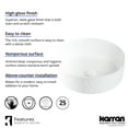 thumbnail image 4 of Karran Usa VC-424-WH Valera 14-1/4" Circular Vitreous China Vessel Bathroom Sink - White, 4 of 5