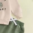 thumbnail image 4 of TOWED22 Toddler Baby Boy Fall Clothes Contrast Color Sweatshirt Pants Sets Infant Winter Outfits Size:6-12 M,Color:Green, 4 of 6