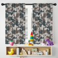 thumbnail image 5 of Blackout Kids Curtains,Beige Blue Camo Mixed Shapes Pattern Childrens Insulated Curtains Set Of 2,Bedroom Essentials,Toddler Room Decor 42"x54", 5 of 5