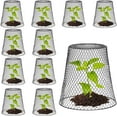 thumbnail image 1 of Nvzi 1 cubierta protectora de plantas,cubierta tipo cúpula, utilizada para canasta de protección de alambre para plantas, con jaula para plantas con estaca de madera para jardín (negra), 1 of 5