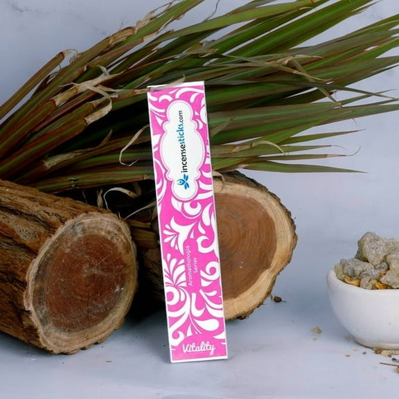 Vitality Incense 8" 12 Sticks , 2 Packs, 12 Incense Sticks per Pack, Grapefruit Incense Blend