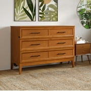AFI Santa Fe Full Wood Murphy Bed Chest with 6 Mattress and Charger, Light Toffee
