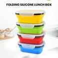 thumbnail image 1 of Ludlz 800ML Silicone Lunch Box Collapsible Leak-proof Portable Lightweight Food Storage Container with Lids for Outdoor, 1 of 8