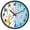 Cartoon Colorful Giraffes and Flowers, variant on Dailycode Night Light Wall Clock Glow in The Dark 12 inch Battery Operated Silent Luminous Clocks, Strawberries Flowers Leaf