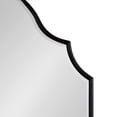 thumbnail image 4 of Kate and Laurel Leanna Modern Scalloped Arched Wall Mirror, 24 x 36, Black, Stunning Glamorous Decorative Mirror with Arch Shape and Soft Scallops and Slim, Beveled Frame, 4 of 8