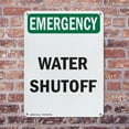 thumbnail image 4 of (2 Pack) Water Shutoff OSHA Emergency Sign 10 Inch X 14 Inch Indoor / Outdoor Rust-Free Aluminum Metal Signs for Workplace, Workshop, and Construction Site, Made in the USA, 4 of 8
