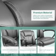 thumbnail image 5 of Lacoo Faux Leather Mid-Back Executive Office Desk Chair with Lumbar Support, Gray, 5 of 7