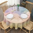 thumbnail image 3 of Soft Cloud Starry Scene Round Tablecloth 60"x60",Wrinkle Wipeable Table Cloth for Kitchen Dining Room Picnic Patio Party, 3 of 6