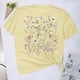 thumbnail image 5 of Camisetas de Verano de Mujer Pequeña Flor Impresa Cuello Redondo Manga Corta Superior, Verano Superior de las Mujeres, 5 of 6