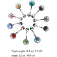 thumbnail image 2 of Bagues de Nombril en Acier Inoxydable Rondes Boule Bagues de Nombril 0,90 Pouce Qualité Médicale Bijoux de Perçage Corporel pour Femmes Fête et Usage Quotidien, 2 of 8