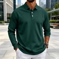 thumbnail image 4 of LWavelet Men's Polo Shirt Long Sleeve Collared Golf Shirts Quick Dry Lightweight 3-Button Performance Work Fishing Athletic Tops, 4 of 7