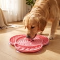 thumbnail image 4 of Silicone Dog Lick Mat with Powerful Suction Cups, Flower-Shaped Pet Slow Feeder Mat for Cats and Dogs, Calming Treat Mat for Anxiety Relief, Bathing and Grooming Distraction, 4 of 8