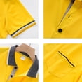 thumbnail image 5 of Fabrcox Men's Short Sleeve Polo Shirts Collared Button Up Men's Henley Shirts Color Block Spring Outdoor Athletic Men Golf Shirts with Pocket, 5 of 6