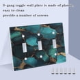 thumbnail image 6 of WOBOGO Gild Dark Green Marble 2-hole Switch Plates PC Flame Retardant Plastic Material Glossy Finish Smooth Touch 4.56x4.48x0.27in, 6 of 8