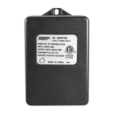 HQRP 120V to 12V AC 40VA Transformer Compatible with Fountain Pump, Lighting Power Supplies, Audio Equipment 120v-to-12v, ETL Listed