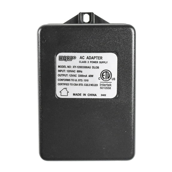 HQRP 120V to 12V AC 40VA Transformer Compatible with Fountain Pump, Lighting Power Supplies, Audio Equipment 120v-to-12v, ETL Listed