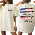 thumbnail image 6 of America 250th Anniversary Double Sided T-Shirt – 1776–2026 Patriotic USA Flag Graphic Tee, Freedom Independence Day 4th of July Shirt for Men & Women, 6 of 6