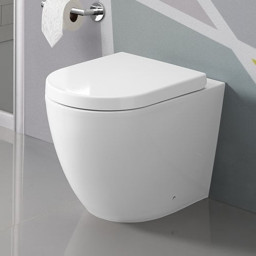 Swiss Madison Sublime DualFlush Elongated BacktoWall Toilet (Seat