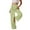Green, variant on Lenpel Women's Casual Pants Lightweight Crossover High Waisted Comfy Wide Leg Pants Loose Lounge Pants