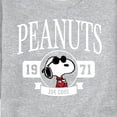 thumbnail image 3 of Peanuts - Collegiate  - Men's Crew Neck Fleece Pullover, 3 of 6