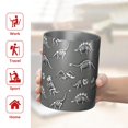 thumbnail image 5 of 12oz Coffee Tumblers Gray Dinosaur Skeletons Fossils Pattern Stainless Steel Vacuum Insulated Travel Tumbler Coffee Cups Mug with Lid and Straw with Cleaning Brush for Cold & Hot Drinks, 5 of 5