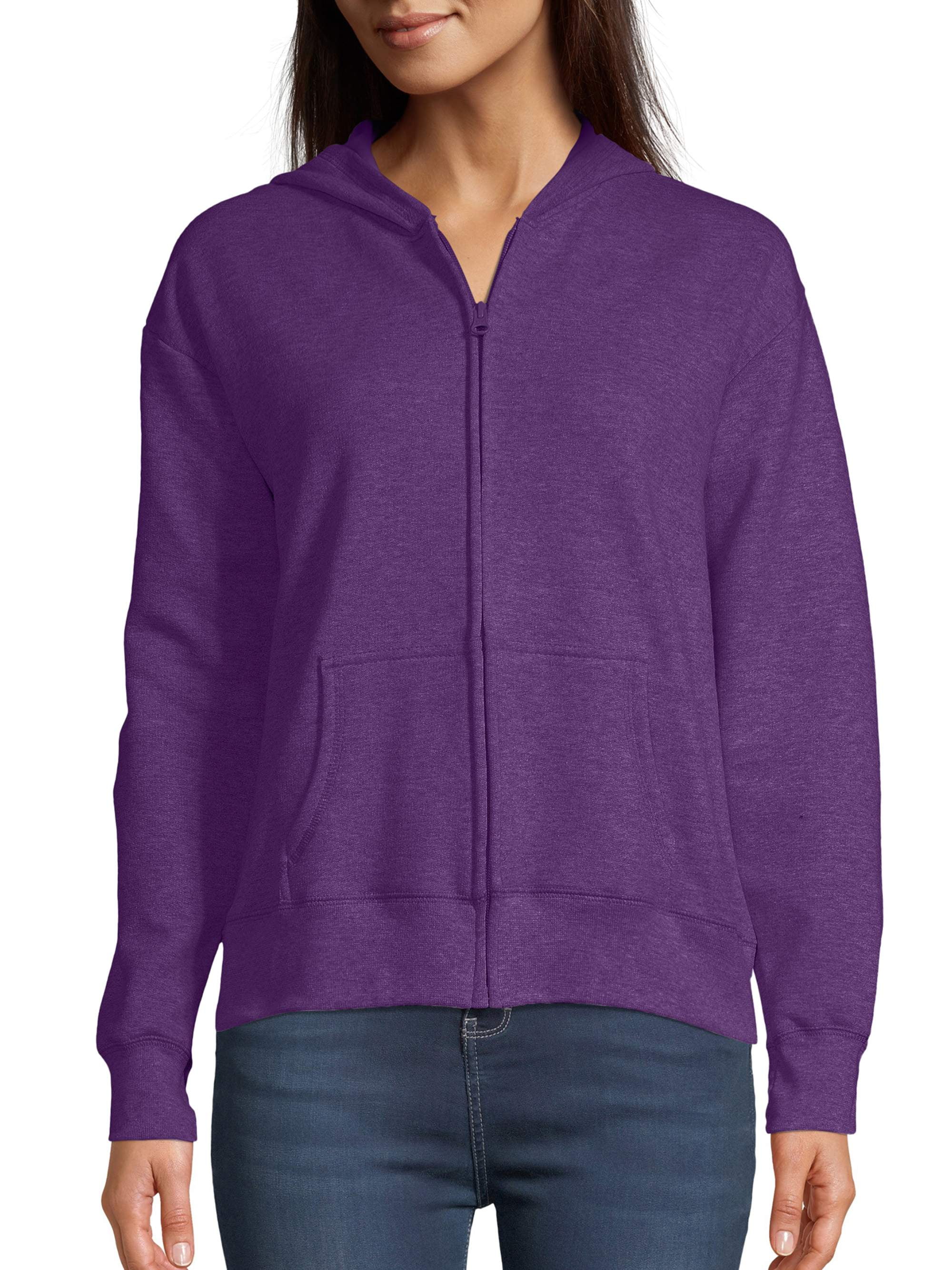 Hanes ComfortSoft EcoSmart Women's Fleece Full-Zip Hoodie Sweatshirt ...