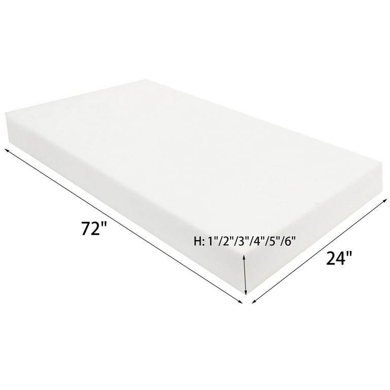  FoamTouch Upholstery Foam Cushion High Density 6'' Height x  30'' Width x 72'' Length : Arts, Crafts & Sewing