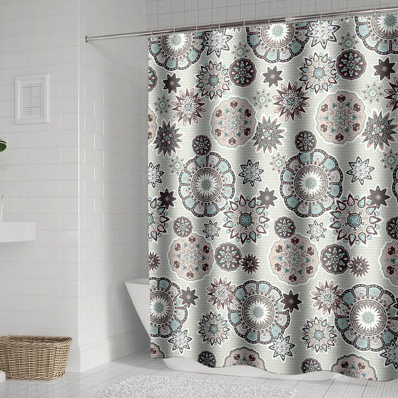 Teissuly Shower Curtain Polyester Shower Curtain Bathroom Curtain