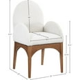 thumbnail image 3 of Meridian Furniture Waldorf Cream Boucle Fabric Dining Arm Chair, 3 of 8