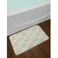 thumbnail image 2 of Hen and Chicks Bath Mat, Repetitive Pattern with Colorful Outline and Mother, Plush Bathroom Decor Mat with Non Slip Backing, 29.5" X 17.5", Eggshell Multicolor, by Ambesonne, 2 of 2