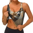 thumbnail image 3 of Fotbe American Wildlife Deer Forest Sujetador Deportivo Largo sin Aros para Mujer con Almohadillas y Soporte Medio, Transpirable y Absorbente, Camiseta Tipo Chaleco o Tank Top-Small, 3 of 8