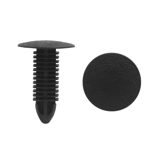 Unique Bargains 50pcs Plastic Rivets Fastener Bumper Push Screw Pin Clips 8 x 8mm Hole Black