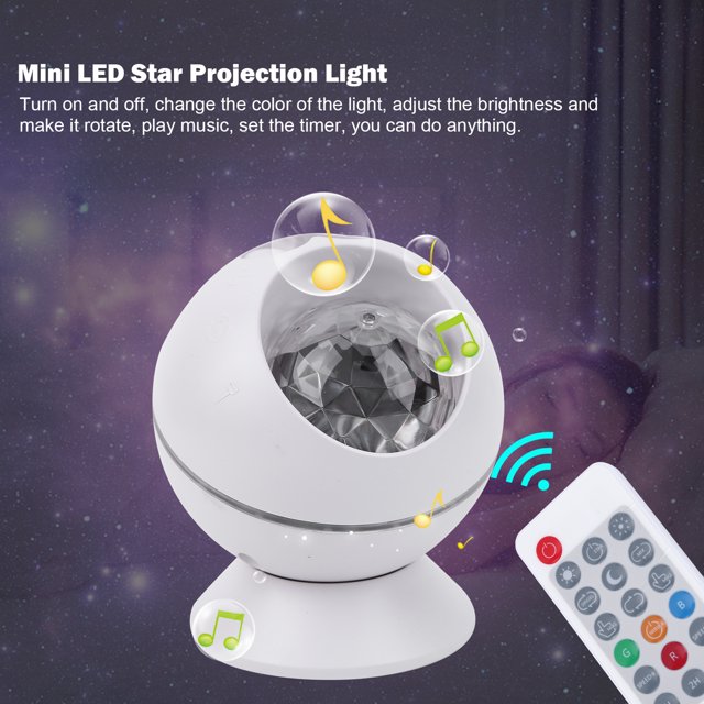 Lámpara de noche Mini universo que brilla en la oscuridad Luz Ehuebsd de proyección DE ESTRELLAS controlada por voz