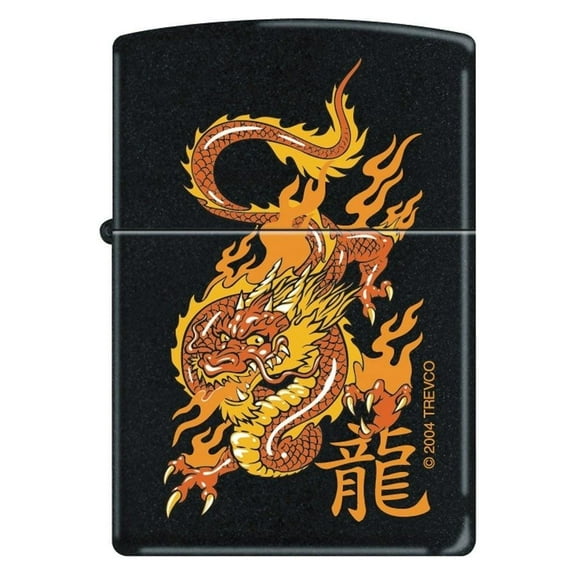 Zippo Lighter - Oriental Dragon Black Matte