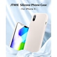 thumbnail image 5 of [3 in 1 for iPhone X Case/iPhone Xs Case with Screen Protector, Liquid Silicone Slim Shockproof Protective Phone Case for iPhone X/XS 5.8 inch. (Stone), 5 of 12