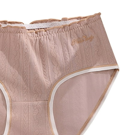 

nsendm Womens Cotton In The Waist Is Pure Hollow Out And Raise The Pure Brief Panties Cotton for Women Large Underpants F Medium