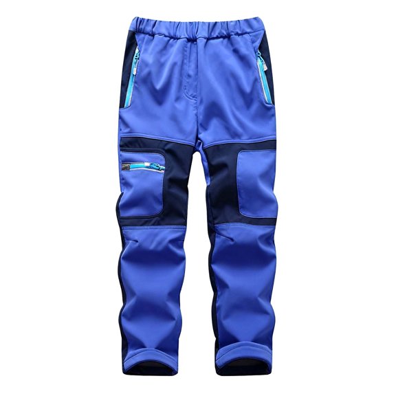 IFNWSV Girls Hiking Pants Water Prevention Windproof Fleece Lined Soft Snow Trousers for Outdoor Climbing Blue 3 Years