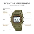 thumbnail image 4 of Montre Numérique de Sport pour Hommes Étanche / Affichage Lumineux Durable Extérieur Robuste Résistant aux Chocs / Chronomètre Calendrier / Randonnée Course Natation Noir, 4 of 5