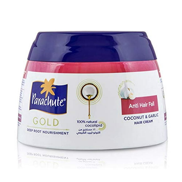 Parachute Gold Hair Cream Anti Hair Fall - 4.7 fl.oz (140ml) - Crème de Soin pour Cheveux à la Noix de Coco et à l'Ail pour Hommes