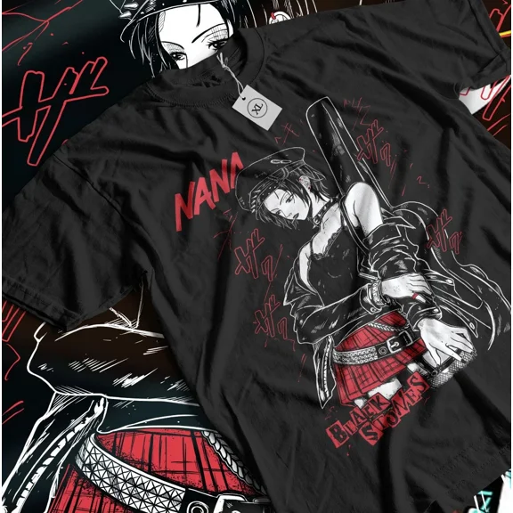 RARE Nana Osaki T-Shirt Black Stones Manga Girl Anime Gift Shirt All Size