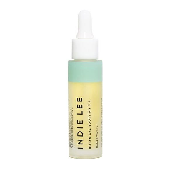 Aceite potenciador botánico Indie Lee - Aceite facial con vitamina E y extracto de orquídea - Contiene ácido málico para una exfoliación suave - Rosa mosqueta + humectante facial de jojoba para uso di