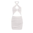 thumbnail image 2 of Ovzne Robes Grande Taille pour Femmes Rondes Robe de Plage Style Imprimé Manches Longues Col en V Robe d'Été en Liquidation, 2 of 5