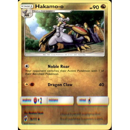 Pokemon Crimson Invasion Uncommon Hakamo-o #76