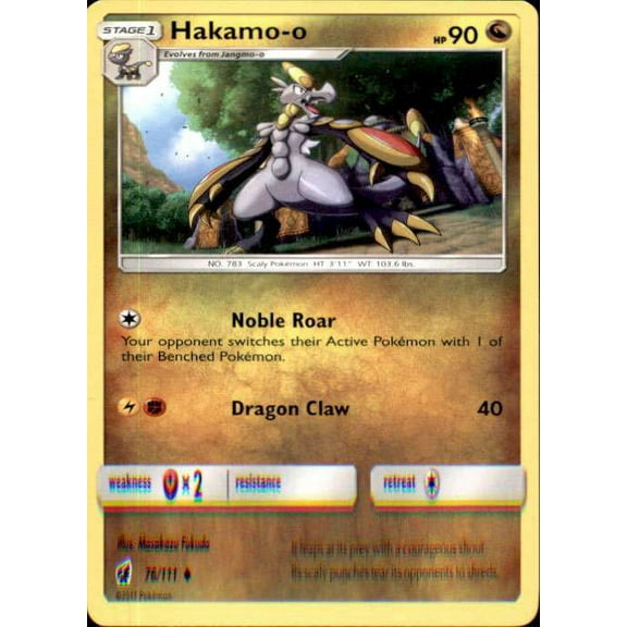 Pokemon Crimson Invasion Uncommon Hakamo-o #76